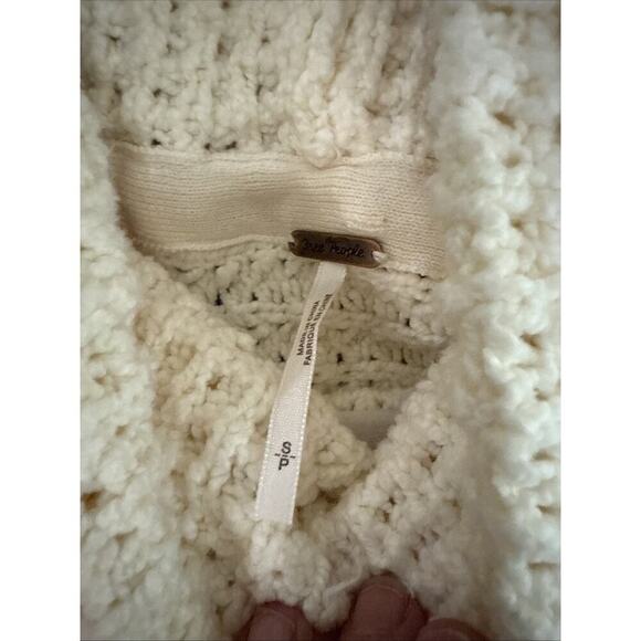 Free People Skyscraper Sweater Chunky Sleeveless, Ivory Small - Picture 3 of 3